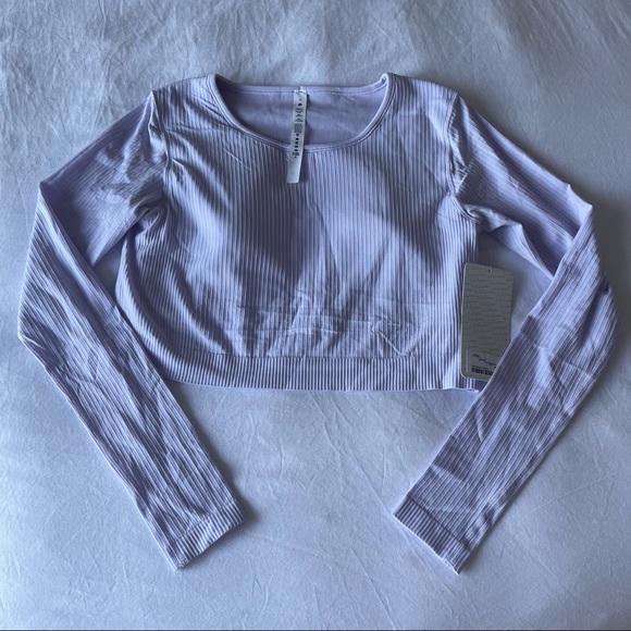 Lululemon Ebb to Street long sleeve ribbed shirt with built in sports bra - NWT - Picture 2 of 6
